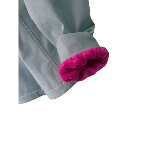 THE NORTH FACE Ruby Raschel Jacket Coat Gray Windfall Pink Fleece Lined Sz S - Picture 3 of 8